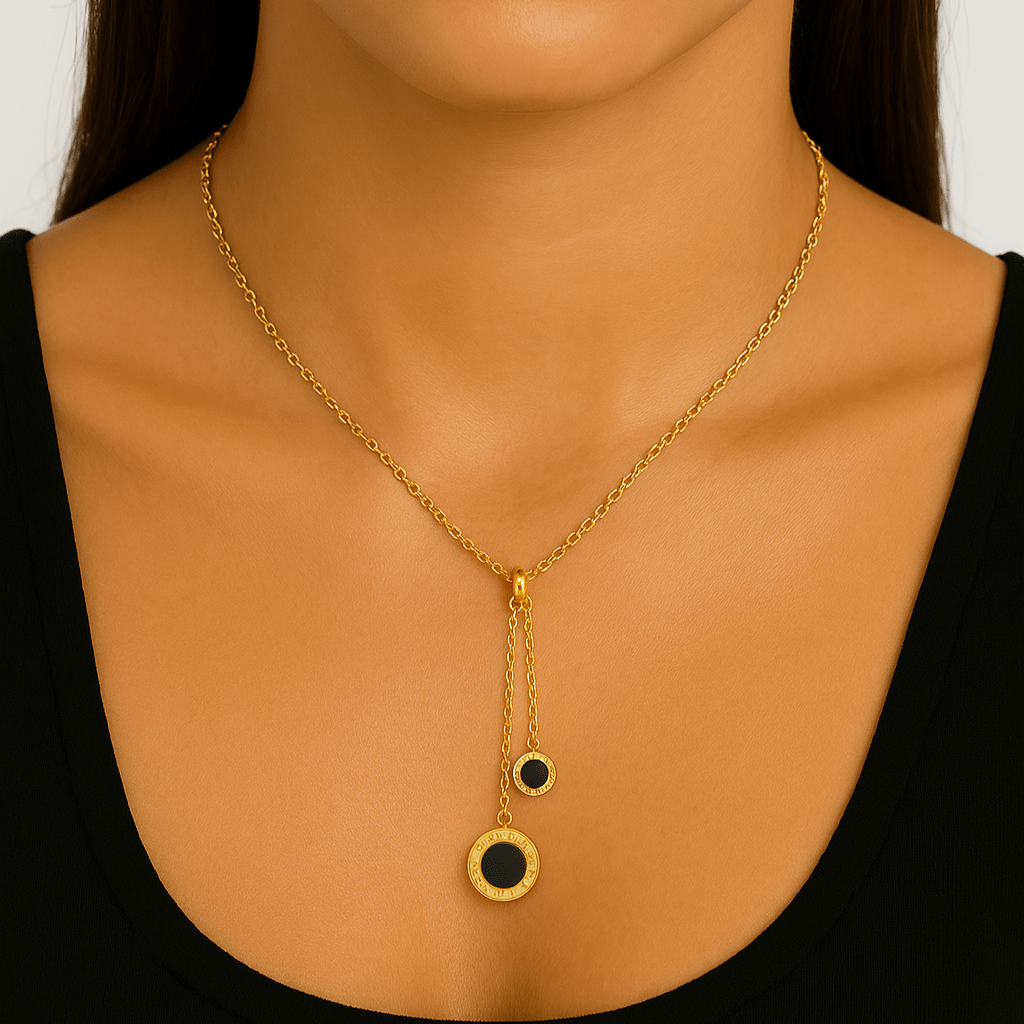 Collar Gravatinha Athenas Bañado en Oro 18k